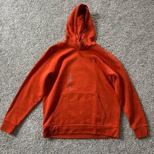 Under Armour Men's Orange Hooded Sweatshirt Pullover